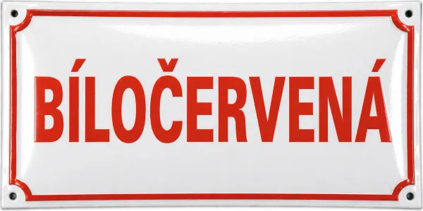 Smaltovaná uliční cedule. O-ulice 4